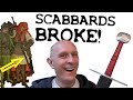 Were medieval scabbards often broken