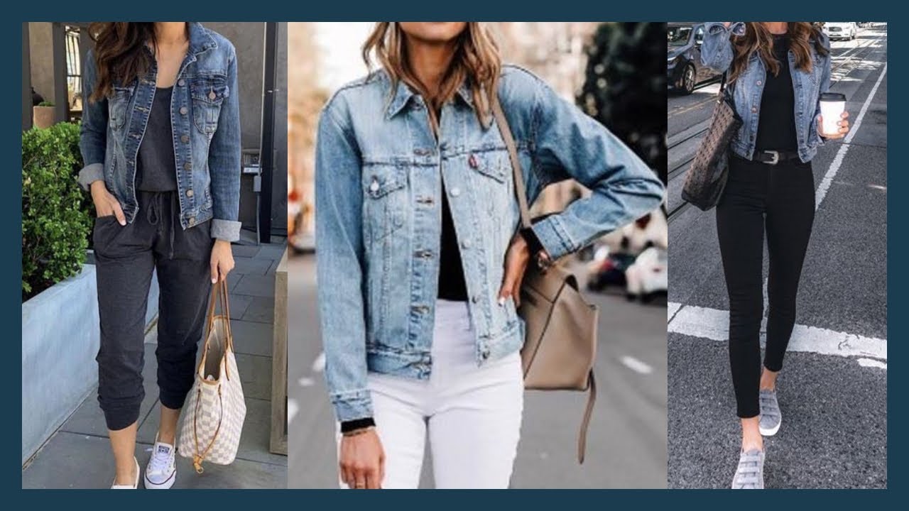 CHAQUETA COMBINACIONES LOOKS Y OUTFITS /IDEAS PARA COMBINAR LAS CHAQUETAS JEANS MEZCLILLA - YouTube