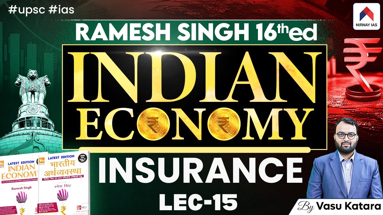 Ramesh Singh Economics | Lec 15: Insurance | Indian Economy for UPSC | By Vasu Katara Sir