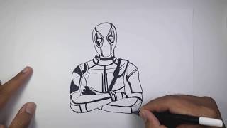 How to draw DEADPOOL in 5 minutes