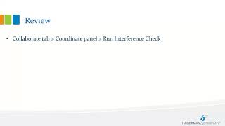 Interference Checking in Autodesk Revit
