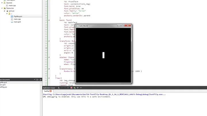 Simple Flip animation using QT/QML