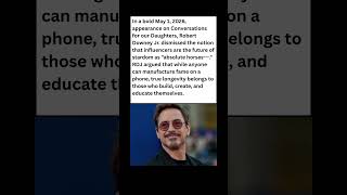 RDJ Slams Influencer Culture: "Absolute Horses---!" 🚫📱 #celebrity #news #shorts