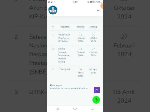 Jadwal KIP Kuliah 2024 Jalur UTBK-SNBT 2024 #shorts