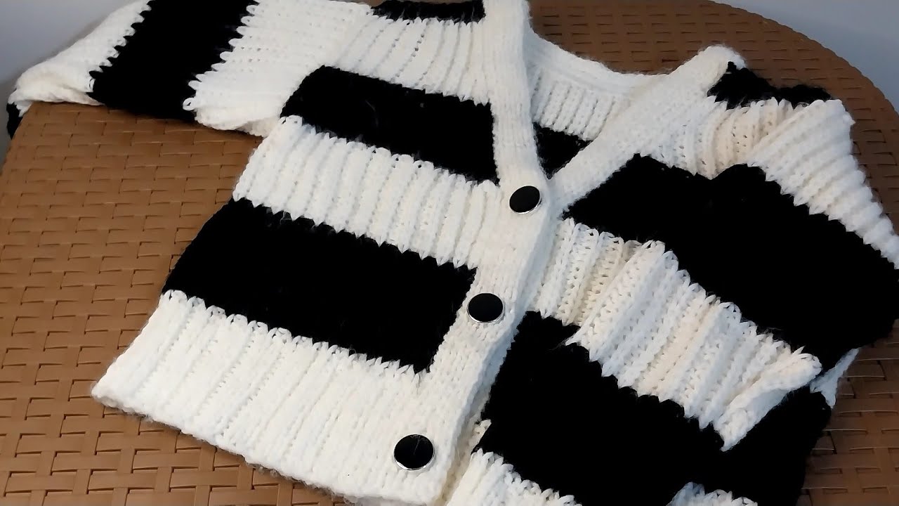 Вязаный жакет | Вязаный пуловер для девочки (Часть первая)