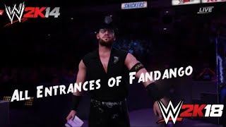 WWE: Fandango Entrance Evolution (WWE 2K14 - WWE 2K18)