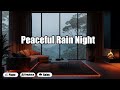 8 Hours Heavy Rain No Thunder with Relaxing Piano Music and Cozy Fireplace Ambience
