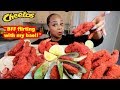 HOT CHEETO FRIED KING CRAB + MUSSELS + SCALLOPS + GIANT PRAWNS MUKBANG!!!