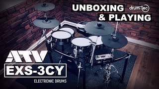 ATV EXS3CY electronic drums unboxing & playing by drumtec