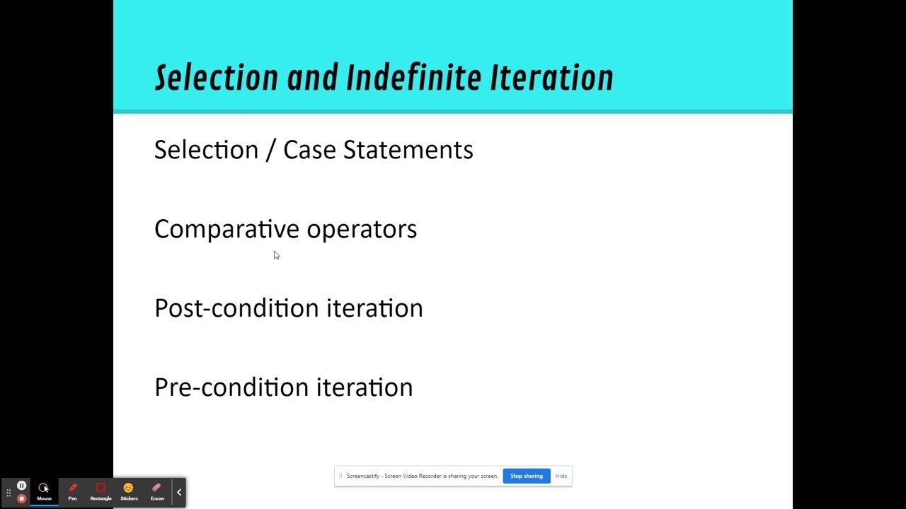 9618 pseudocode to python 03 selection indefinite iteration