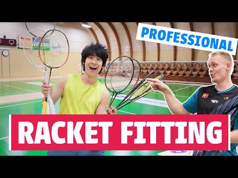 We gave Richard Choi a Racket - Badminton racket fitting