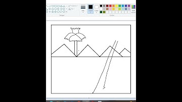 Village nature scenery#shorts#naruredrawing# Drawing vedio#easydrawing#mspaintdrawing#