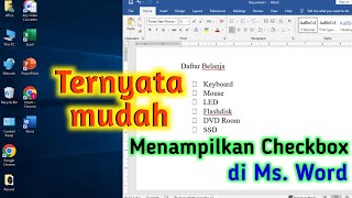 Menampilkan kotak centang checkbox di Ms. Word|Symbol B... | Doovi