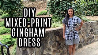 Mixed Print Gingham Dress  |  M7889 Sewing Pattern Review