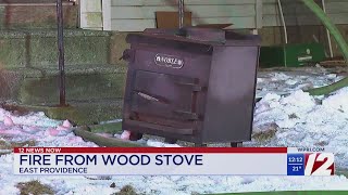 Wood stove catches fire at home in East Providence