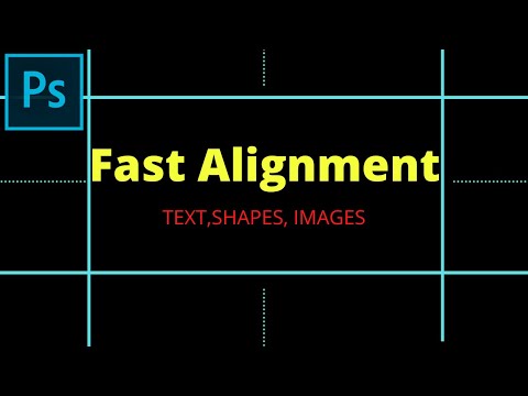 ALIGN TEXT and Center things perfectly in Photoshop 2020 | Using Smart Guides