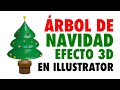 Dibujar un árbol de NAVIDAD en 3D con illustrator