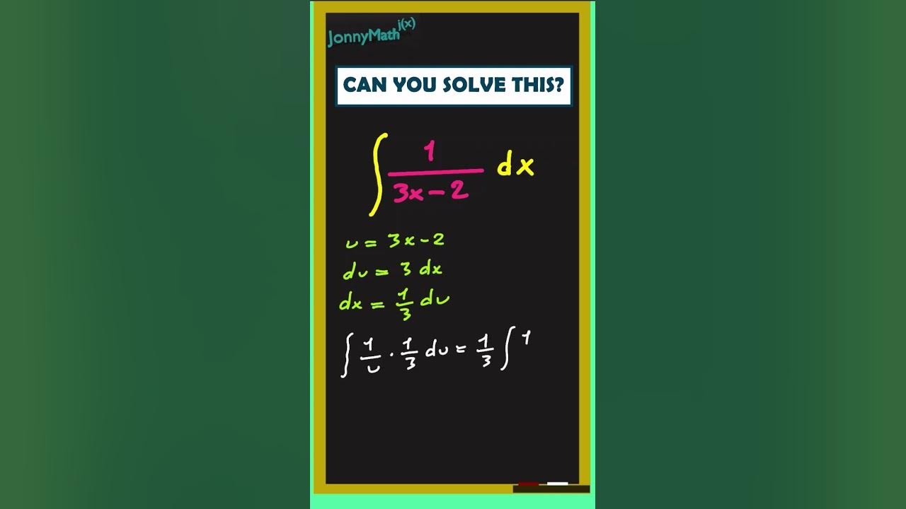 Integral Of 1 3x 2 Using U substitution usub integrals YouTube integral-of-1-3x-2-using-u-substitution-usub-integrals-youtube