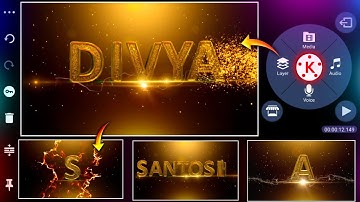 3D Golden Name Art Video editing in Kinemaster 3D Letter Video Editing Cinematic title video editing