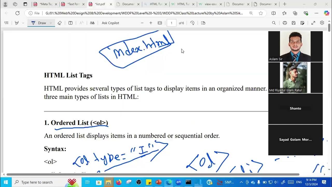 HTML Basics Getting Started with Web Design | Class 01 | Part 03 - YouTube