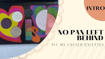 Intro - No Pan Left Behind (in all my unused eyeshadow palettes) 