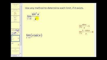 Determining Limits Using Special Limits
