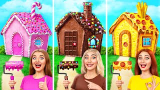 Um Colorido Casa Desafio | Doces vs Chocolate vs Fast Food por Multi DO Smile