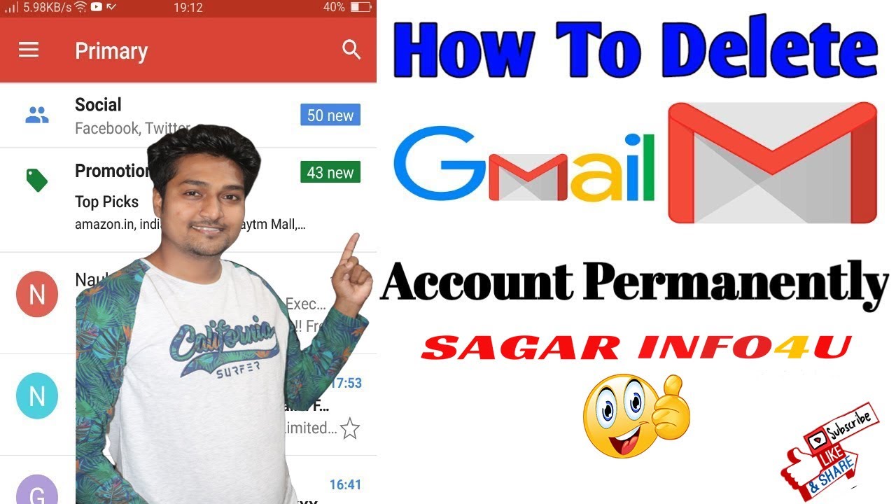 How To Delete Gmail Account In Mobile Permanently