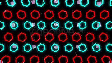 Hex Background - VJ Loop Pack (4in1)