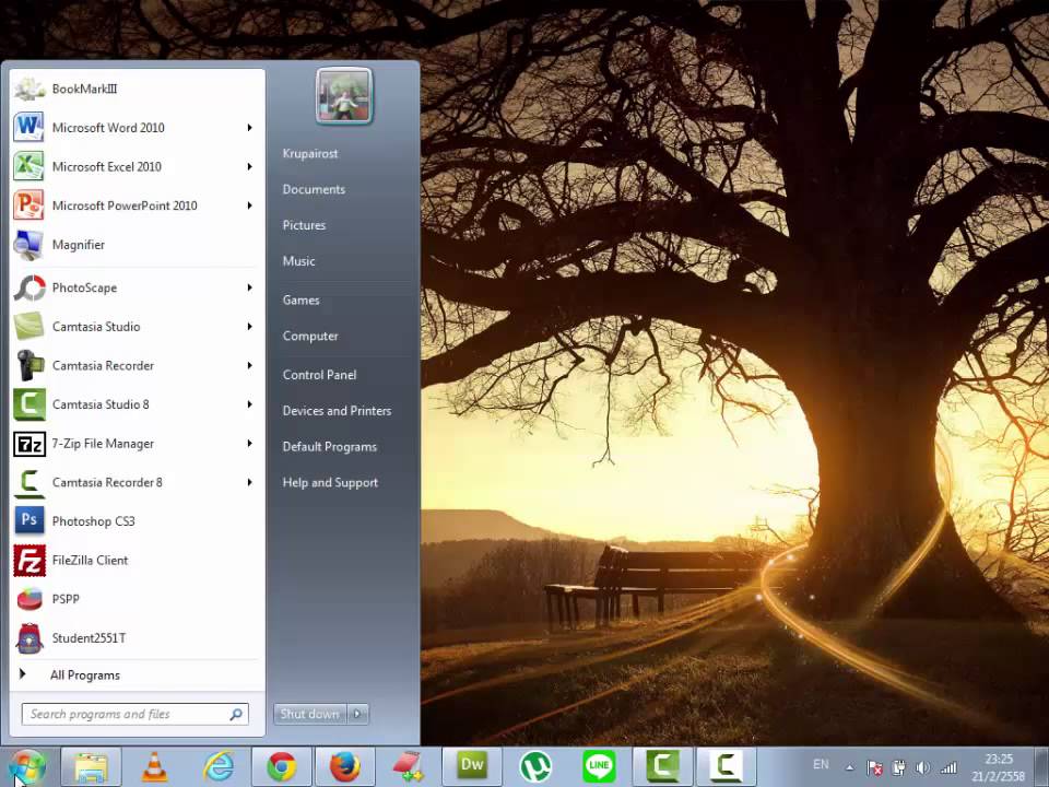 1 การเปิดใช้งานโปรแกรม Power point 2010
