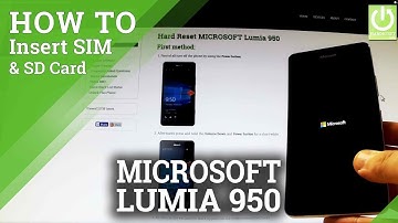 How to insert SIM card and Micro SD card in MICROSOFT Lumia 950 - SIM & SD in Lumia