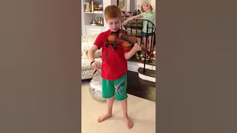 Oliver practicing with support