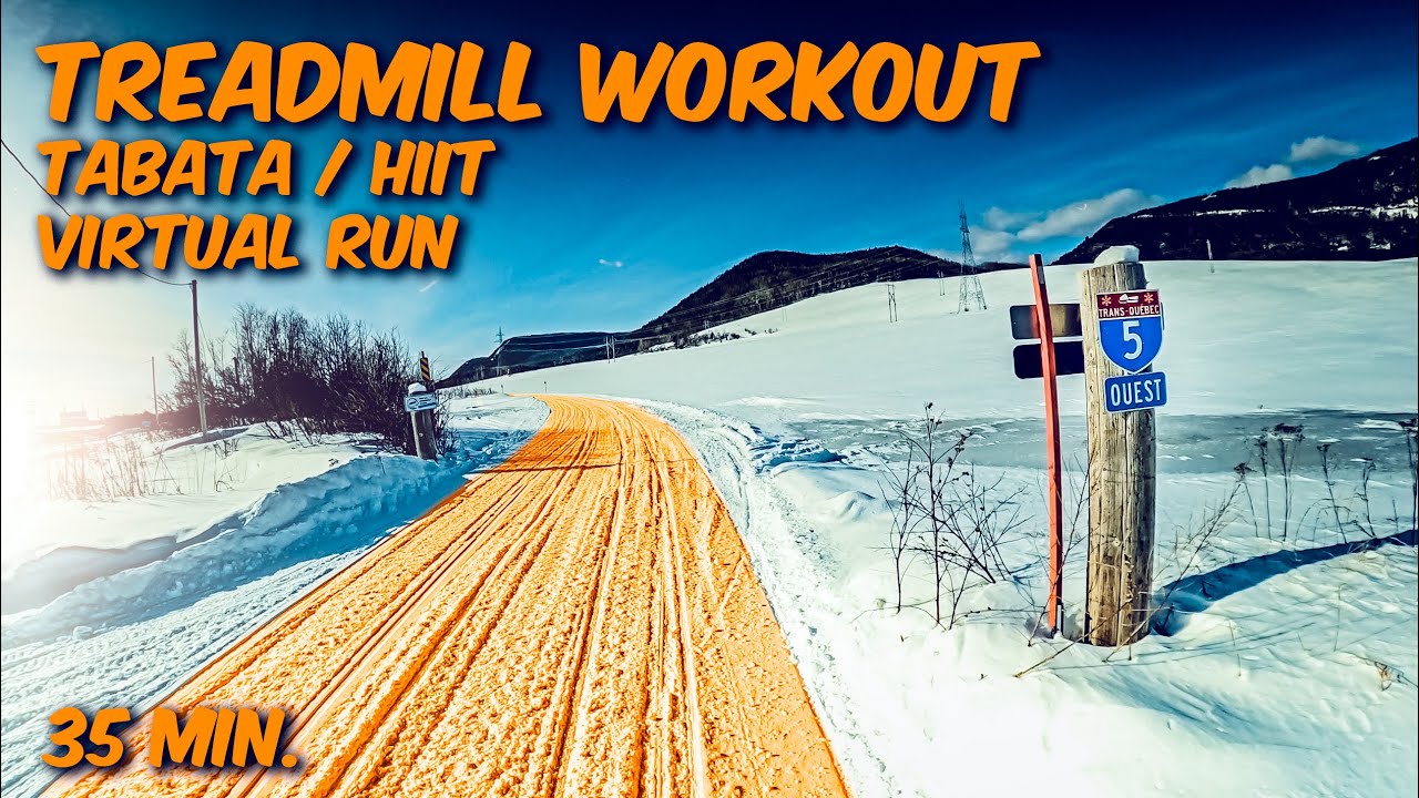 (24x TOTAL) 20sec. Sprints Tabata HIIT Workout For Treadmill Virtual