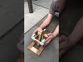 Wooden catapult test fire
