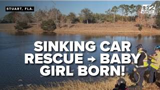 Pregnant woman survives sinking car crash, welcomes baby girl in Florida