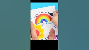 Draw colorful rainbow| Easy drawing| Cách vẽ cầu vồng cùng Dung dăng dung vẽ Happy women