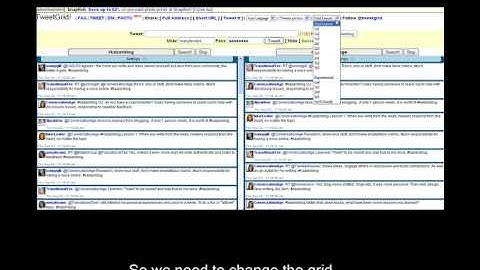 Twitter Chat in tweetgrid.com Screencast (closed-captioned / subtitles)