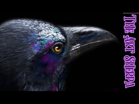 Crow in Black ‍♀️ 13 Days of Halloween  Acrylic painting Tutorial Step by Step