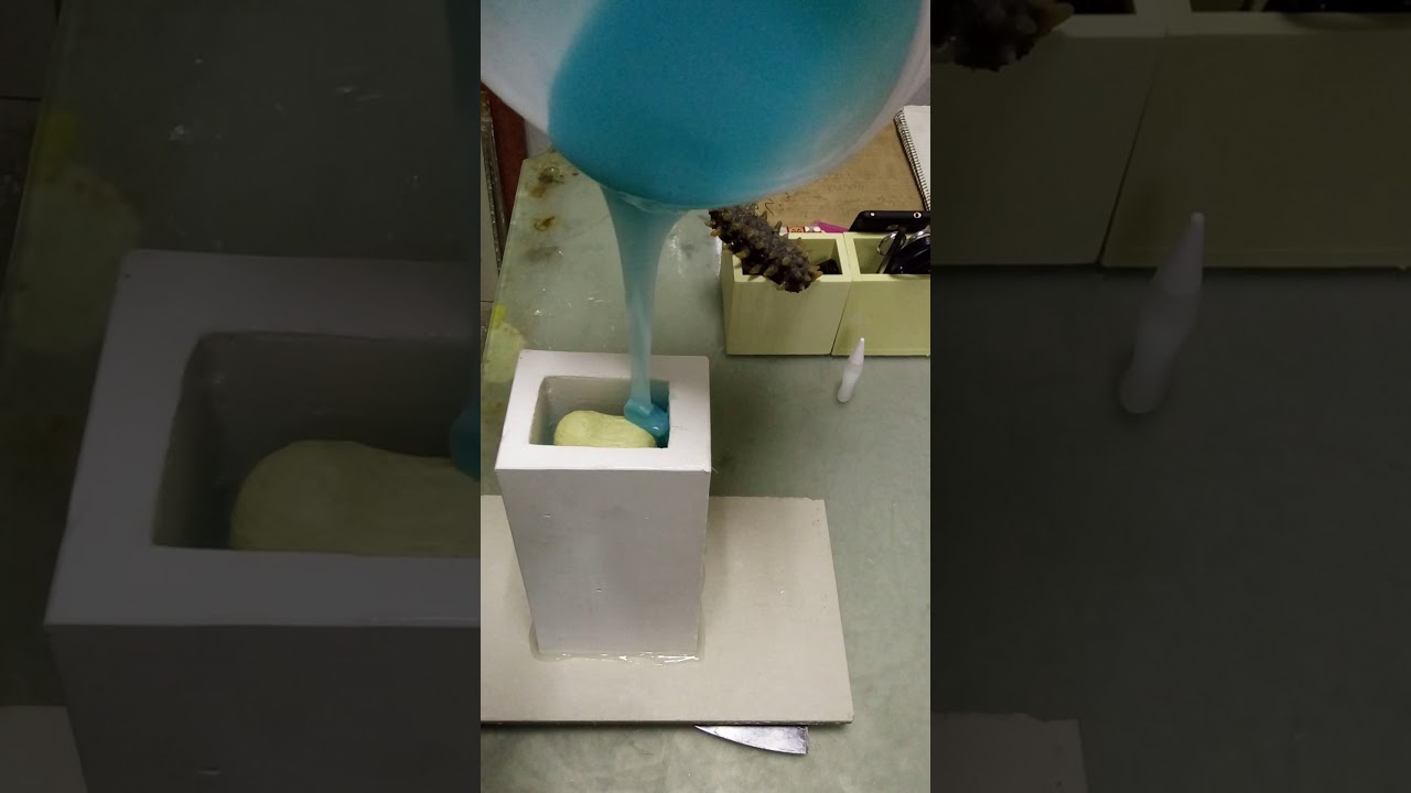 How to make mold for artificial penis with platinum cure rtv2 liquid rubber