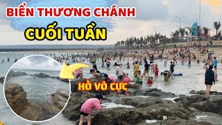 Phát hiện hồ vô cực tại Phan Thiết , Rất Đông Người dân ra Biển Thương Chánh tắm biển  cuối tuần   🏝