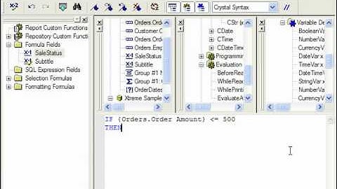 Crystal Reports Tutorial Using "If...Then...Else" Statements Business Objects Training Lesson 14.5