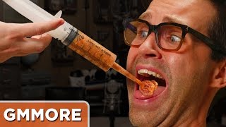 Taking Meat Syringe Shots