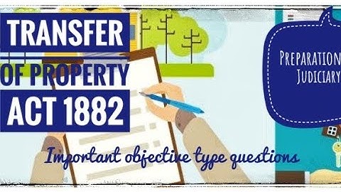 Transfer of Property act #TPA #5th session #1st video questions 1-39 #mcq