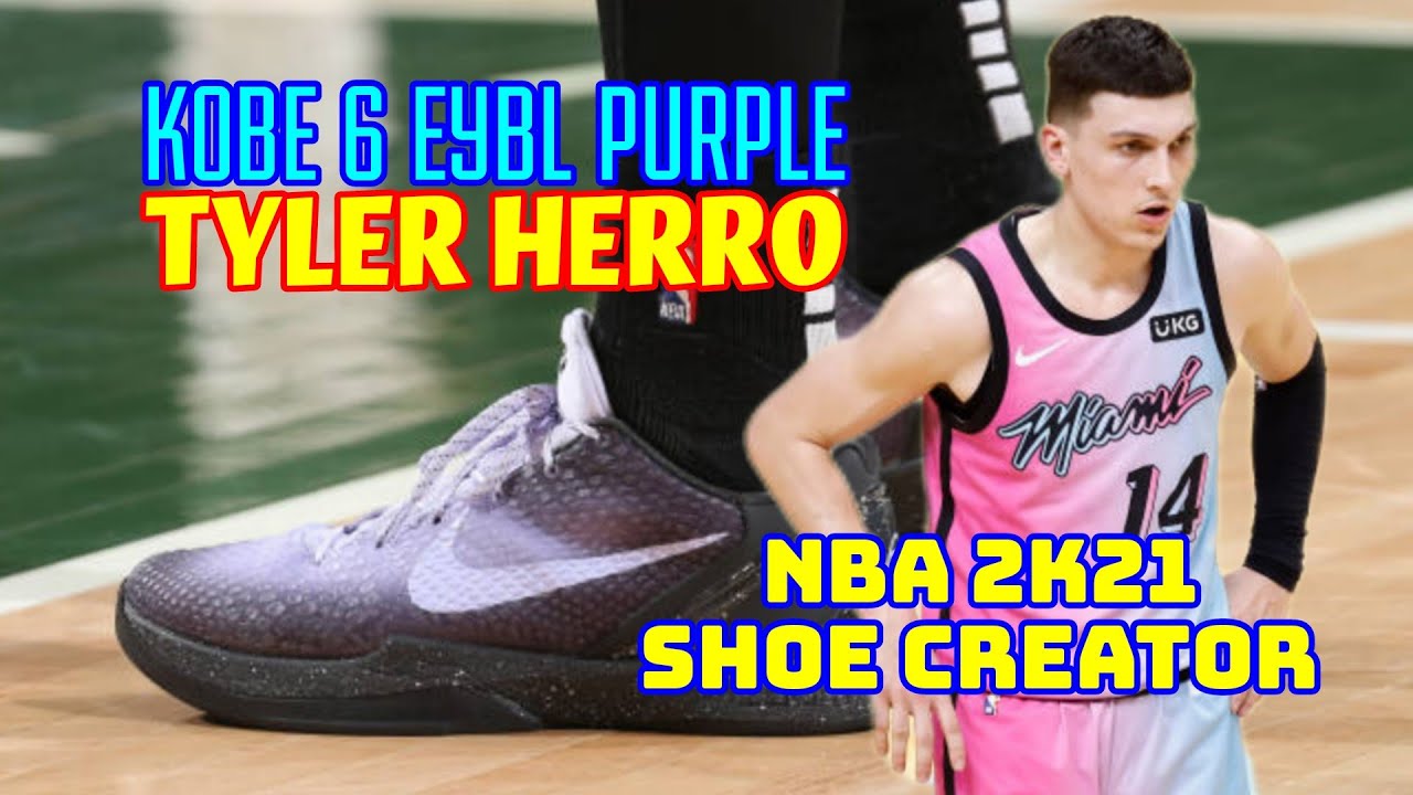 NBA Shoe Creator KOBE 6 WHITE MAGENTA PURPLE TYLER HERRO / KOBE