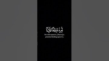 سورة الآنبياء اية ١٠٤ - القارئ اسلام صبحي- خلفية سوداء