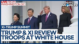 LIVE: Trump Hosts Xi Jinping, Full US Military Honors Ceremony At White House's Rose Garden
