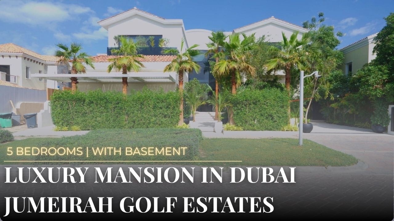 Luxury Villa Tour | Jumeirah Golf Estates Lime Tree Valley | 5BR Furnished Mansion with Basement