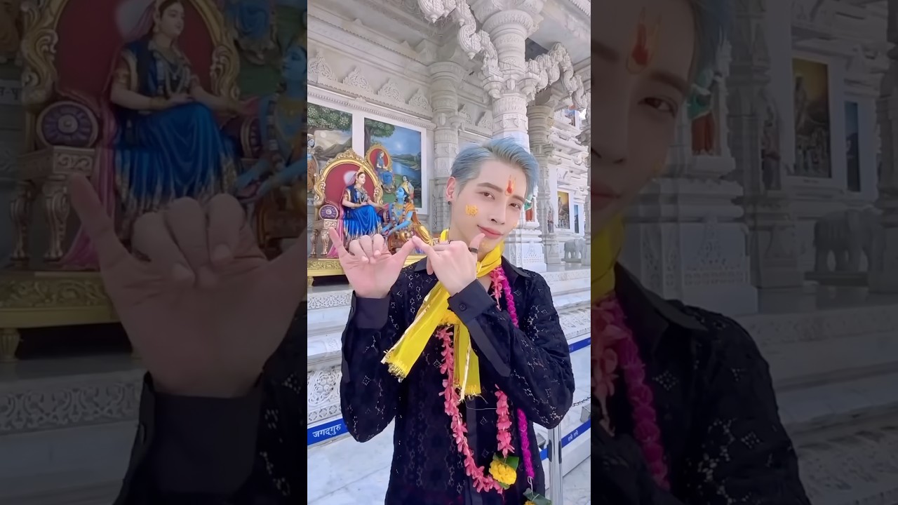 When a Korean Singer Felt Krishna’s Divine Love 💙 | Prem Mandir, Vrindavan AOORA
