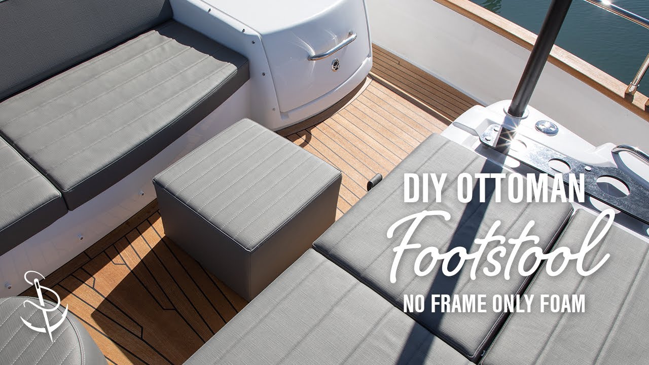 How to Make an Ottoman Using Foam No Frame YouTube