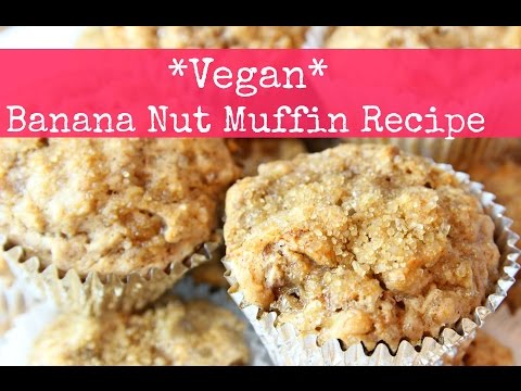 vegan-♡|-banana-nut-muffin-recipe-*super-easy*